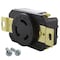 Ac Works Locking Receptacle, L10-20R, 20 A, 125/250V AC, 3 Pole, Flush Mount, Black FML1020R - alternate 1
